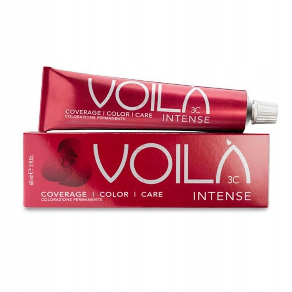 Intercosmo Voila 3C Intense – Permanent Hair Dye for Women, 7.4 Medium Copper Blonde, 60 ml
