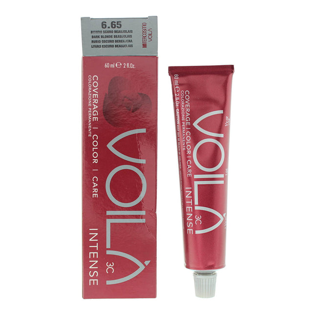 Intercosmo Voila 3C Intense – Permanent Hair Dye for Women, 6.65 Dark Blonde Beaujolais, 60 ml