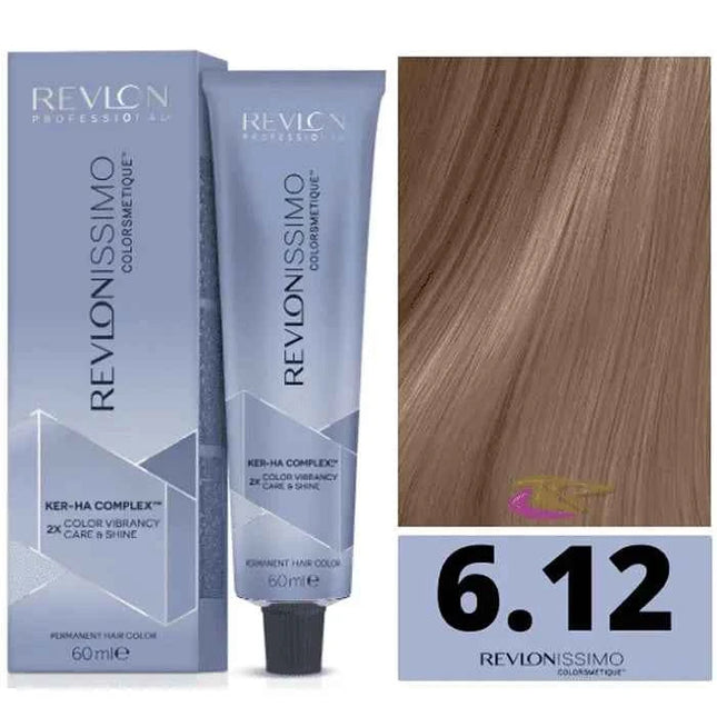 Revlon Revlonissimo Colorsmetique 6,12 Dark Blonde Iris Ash Unisex, 60 ml