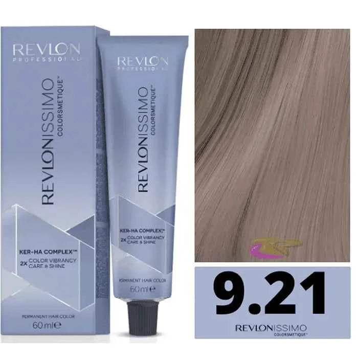 Revlon Revlonissimo Colorsmetique 9,21 Very Light Blonde Iris Ash Unisex, 60 ml