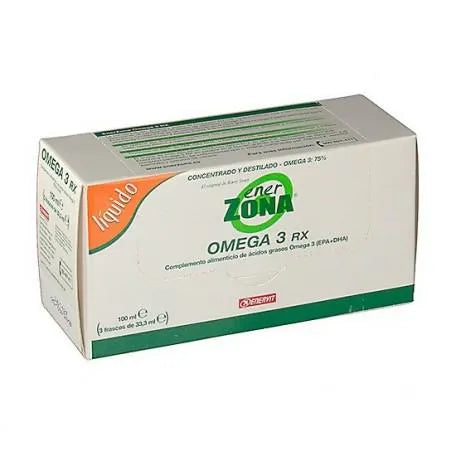 Enervit Enerzona Omega 3 Rx Complemento Alimenticio De Ácidos Grasos Aceite Pescado 3 Frascos X, 33,3 g