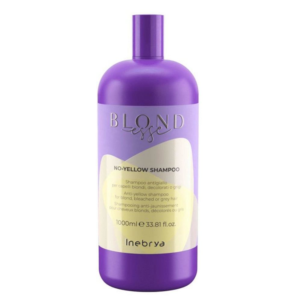 Inebrya Blondesse No-Yellow Vegan – Post Colour Shampoo for Women, 1000 ml
