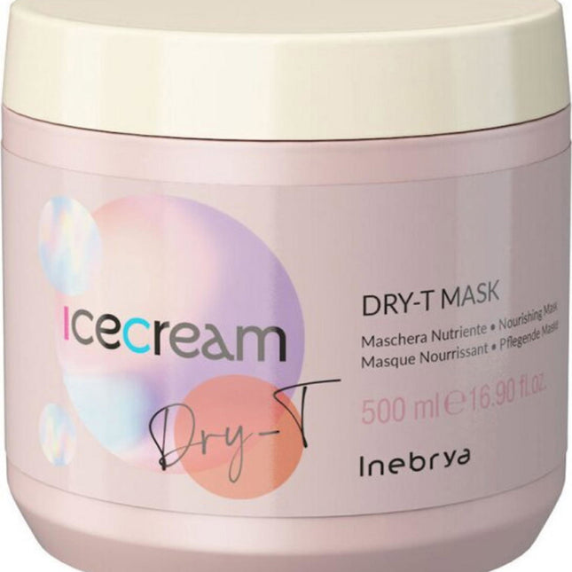 Inebrya Ice Cream Dry-T – Hair Treatment Cream Mask Unisex, Hydrating, 500 ml