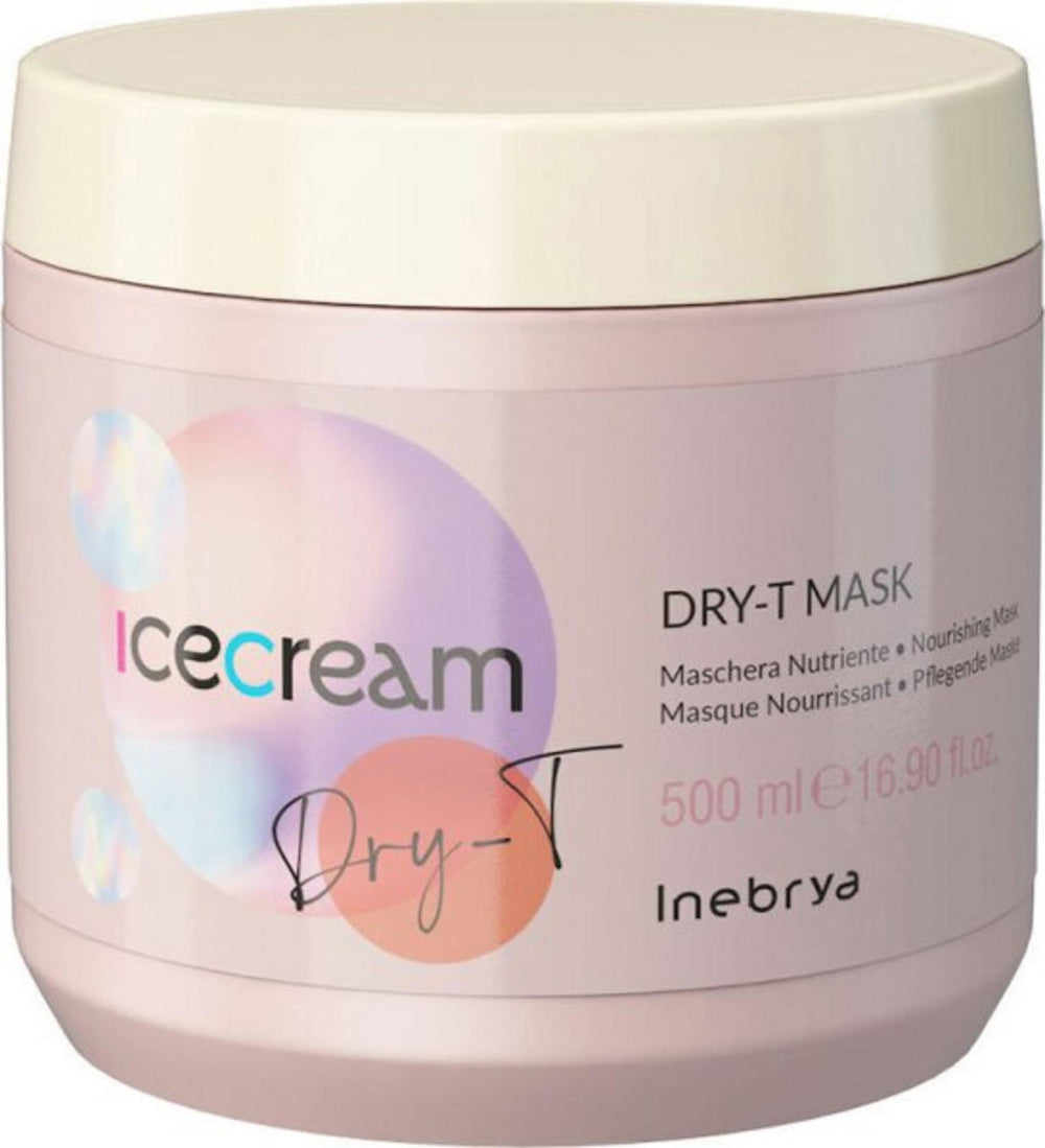 Inebrya Ice Cream Dry-T – Hair Treatment Cream Mask Unisex, Hydrating, 500 ml