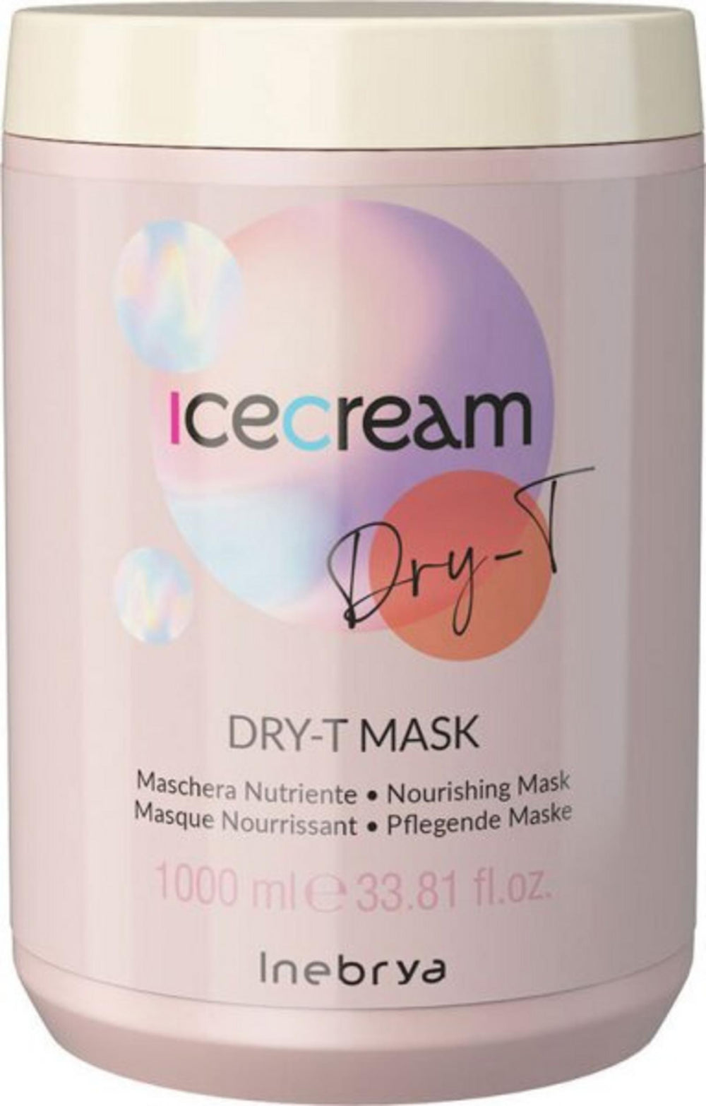 Inebrya Ice Cream Dry-T – Hair Treatment Cream Mask Unisex, Hydrating, 1000 ml
