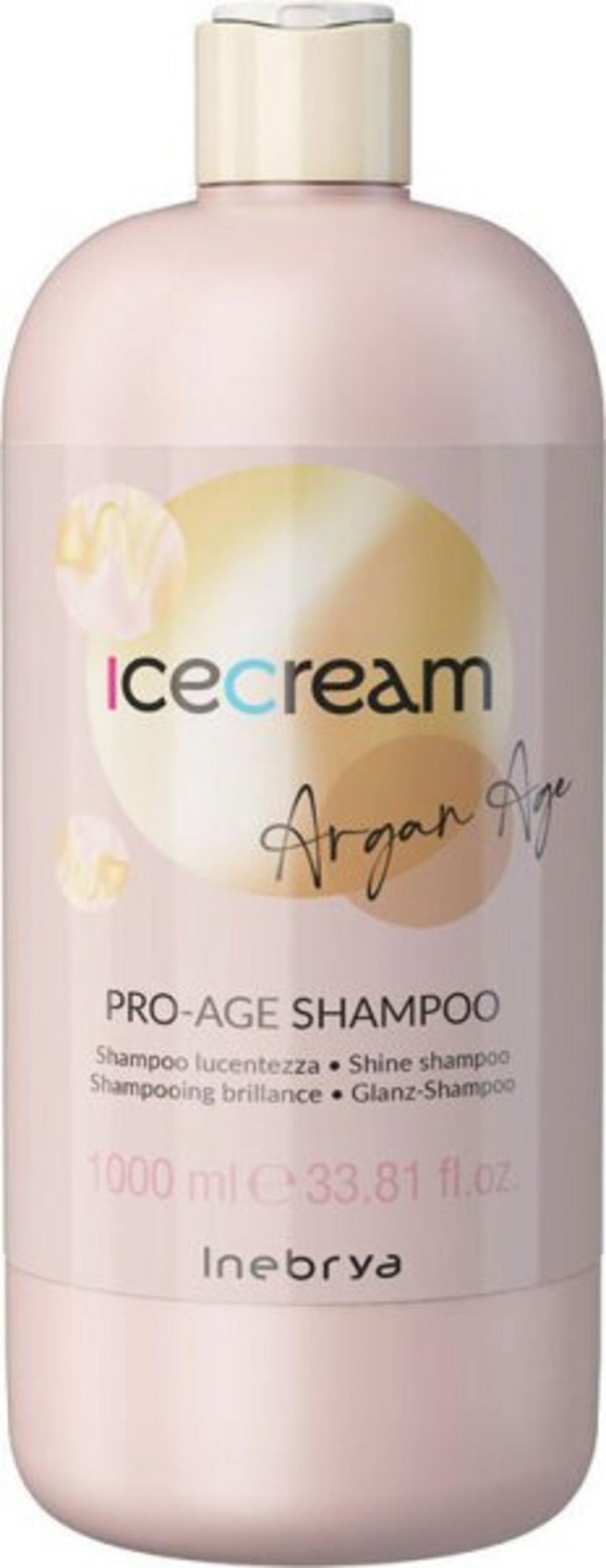 Inebrya Ice Cream Pro-Age – Hair Shampoo for Women, Shine, 1000 ml