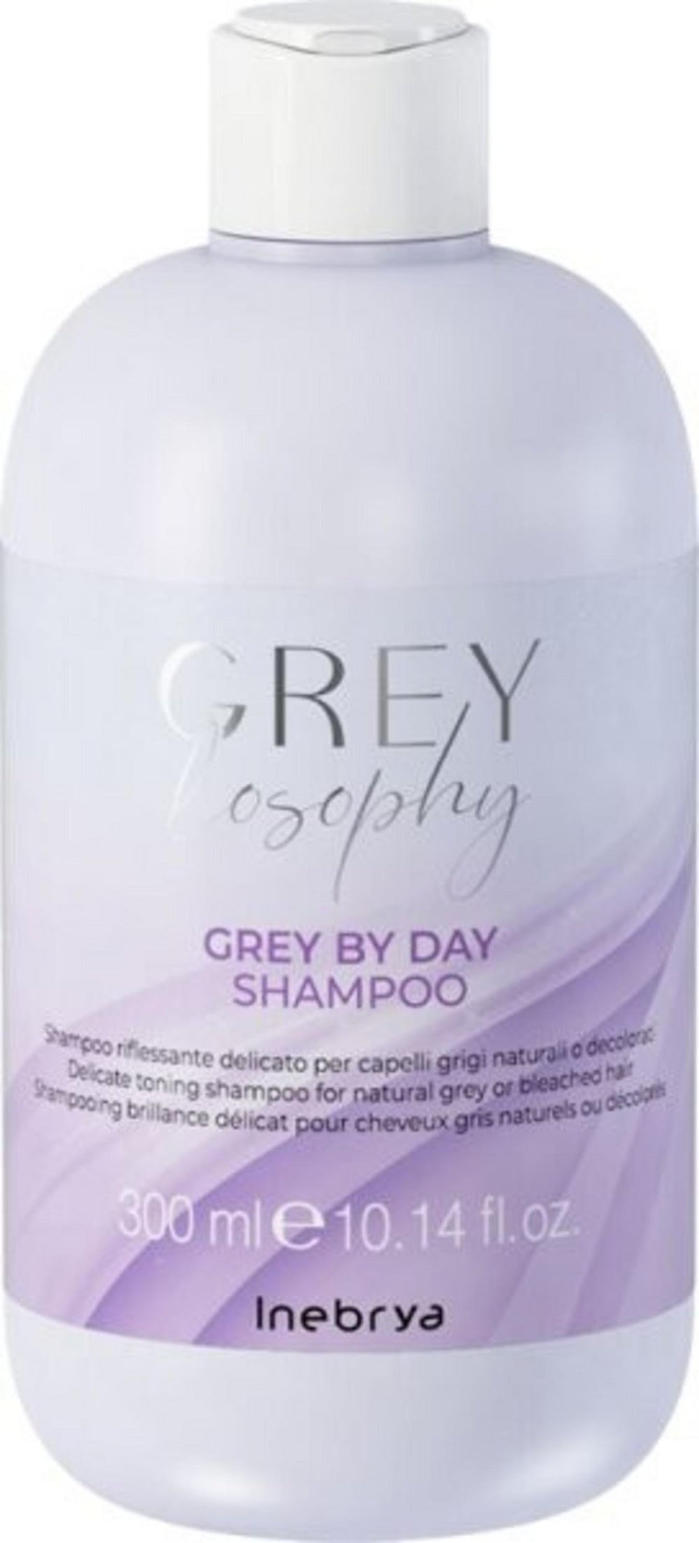 Inebrya Grey By Day – Hair Shampoo for Women, For Neutralisation Of Yellow Tones, 300 ml