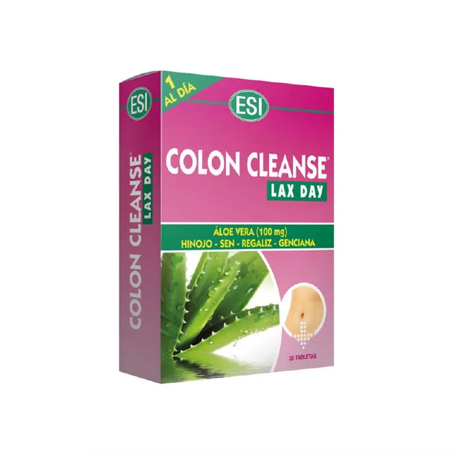 ESI Aloe Vera Colon Cleanse Lax Day 30 Tabletas