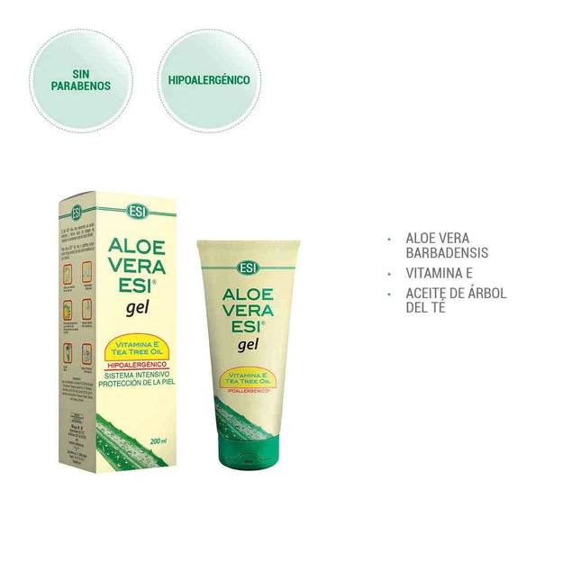 ESI Aloe Vera – Gel Con Arbol Te Unisex, 200 ml