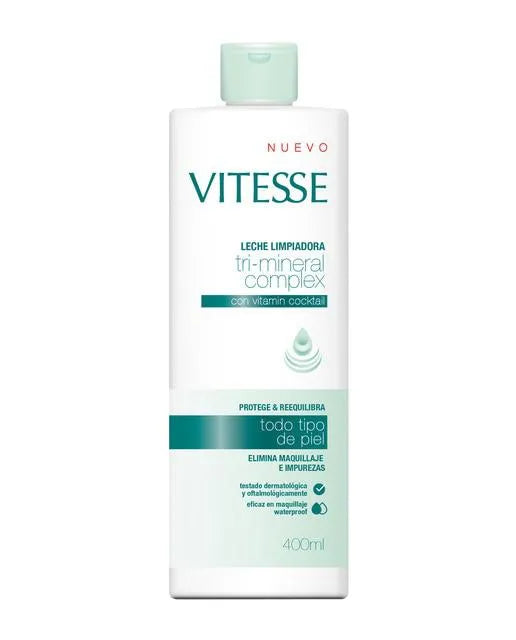Vitesse Tri-Mineral Complex Leche Limpiadora Unisex, 400 ml