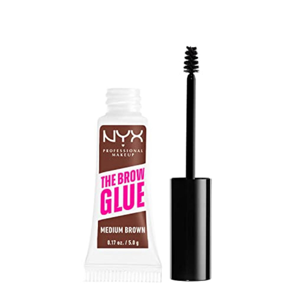 Nyx The Brow Glue Alcohol-Free Extreme Hold – Eyebrow Gel for Women, 03, Medium Brown, 5 g