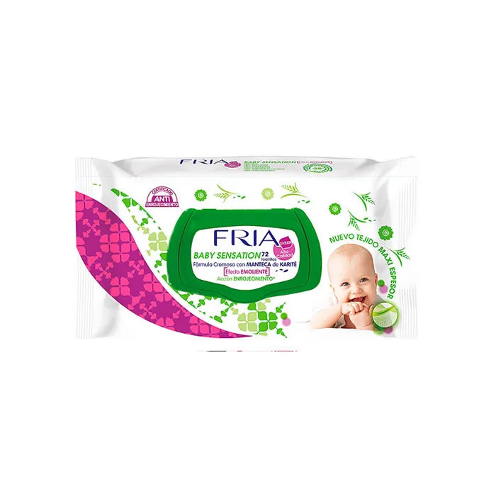 FRIA Baby Sensation Emollient Wipes 72 Sheets Unisex