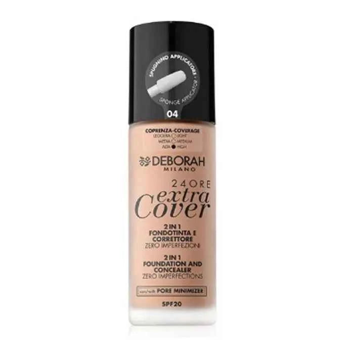Deborah Milano 24 Ore Extra Cover 2 In 1 Spf20 04 Unisex, 30 ml