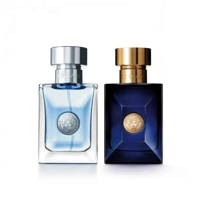 Versace Dylan Blue Man + Pour Homme – Eau de Toilette for Men Spray 30 ml, Set 2 Pieces