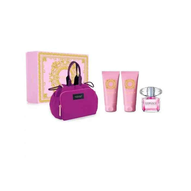 Versace Bright Crystal – Eau de Toilette for Women Spray 90 ml, Set 4 Pieces