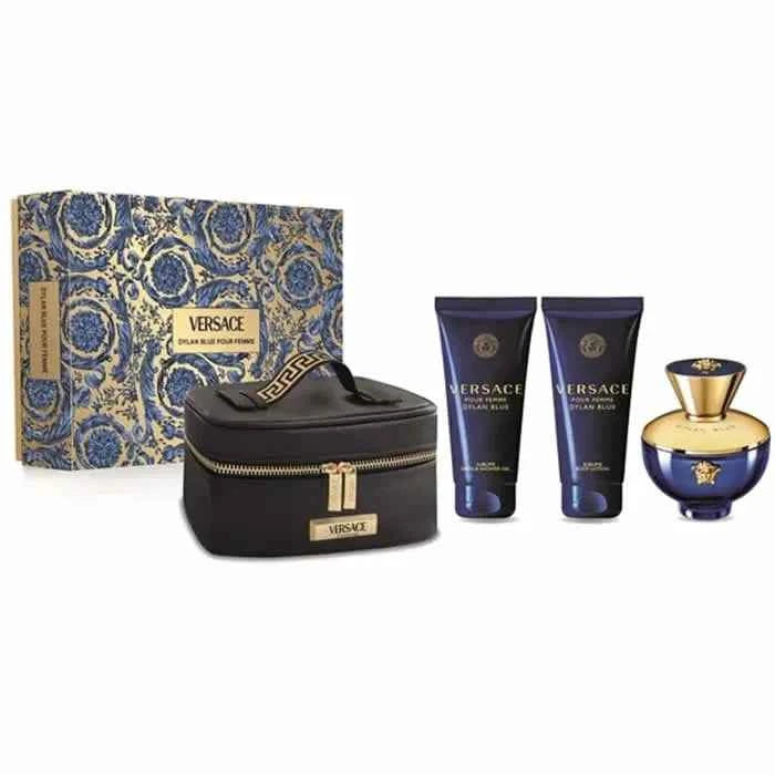 Versace Pour Femme Dylan Blue – Eau de Parfum for Women Spray 100 ml, Set 3 Pieces