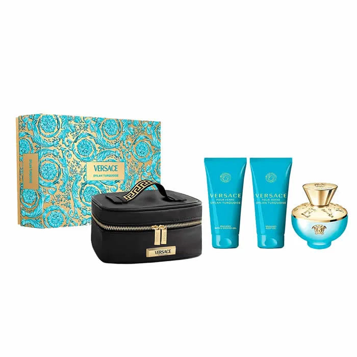 Versace Dylan Torquoise – Eau de Toilette for Women Spray 100 ml, Set 4 Pieces