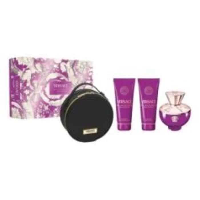 Versace Dylan Purple – Eau de Parfum Unisex Spray 100 ml, Set 4 Pieces
