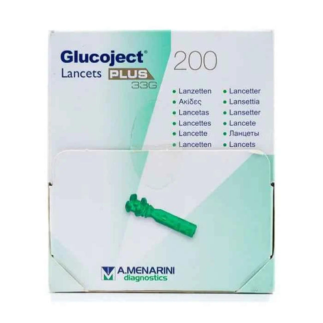 Menarini Glucoject 200 Lancets Plus, 33 g