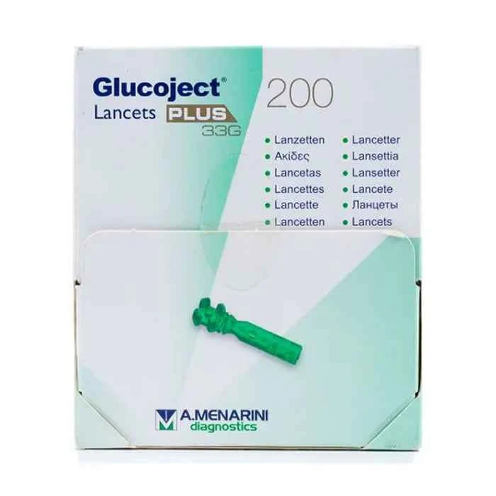 Menarini Glucoject 200 Lancets Plus, 33 g