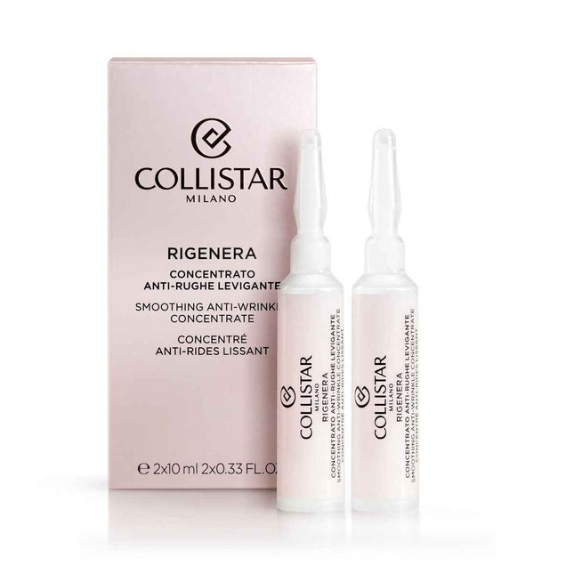 Collistar Rigenera Ampolla Concentrado Aliador Antiarrugas Unisex, 2 X 10 ml