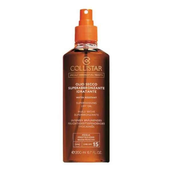 Collistar Super Tanning Dry Oil Water Resistant Spf15 Unisex, 200 ml