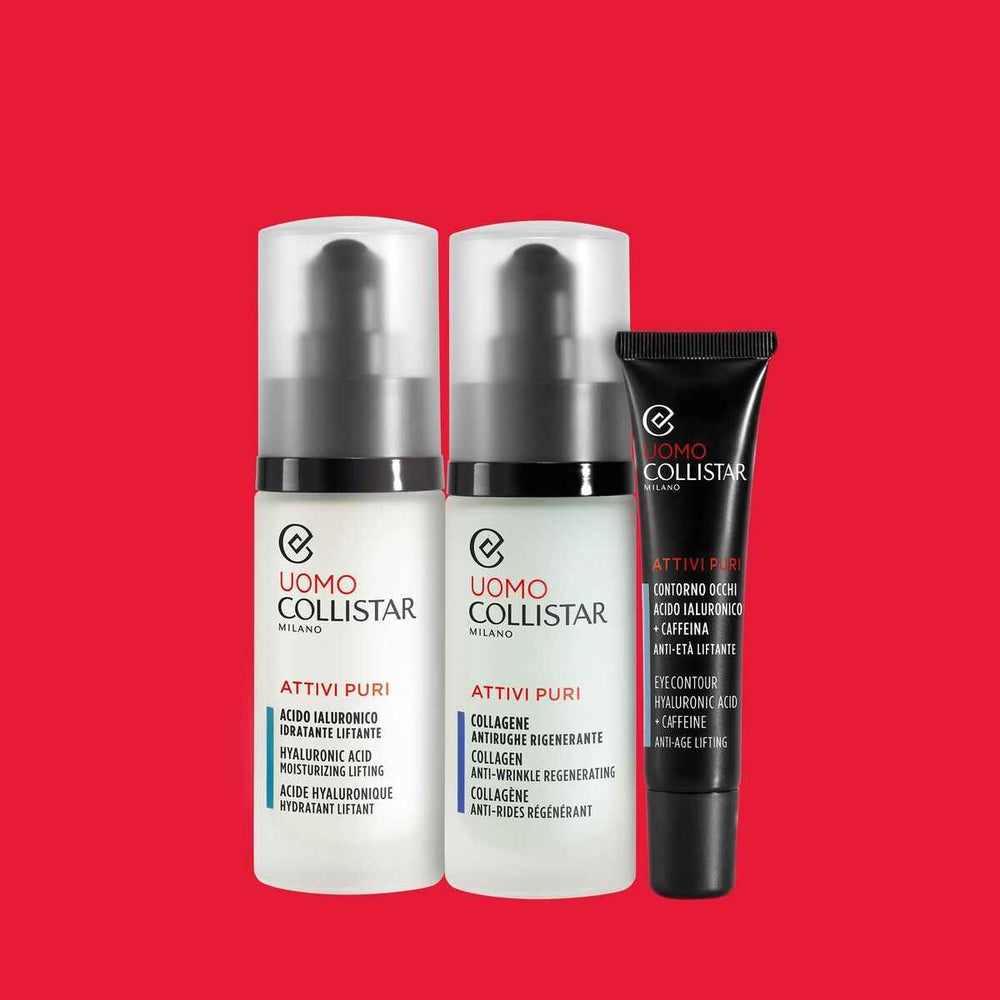 Collistar Attivi Puri Uomo Eye Contour Hyaluronic Acid Caffeine Anti-Age Lifting Unisex, 15 ml