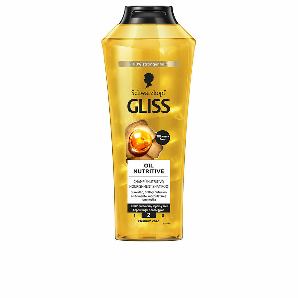 Schwarzkopf Gliss Oil Nutritive Champú Unisex, 400 ml