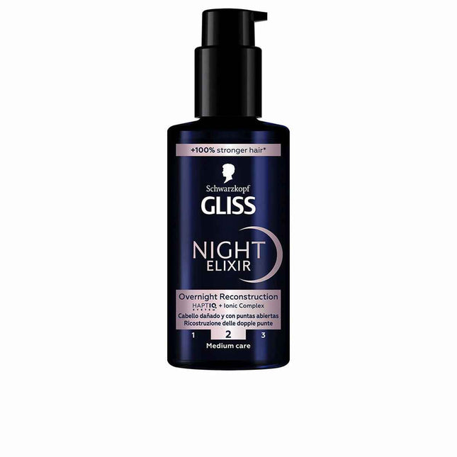 Schwarzkopf Gliss Night Elixir Sérum Puntas Abiertas, 100 ml