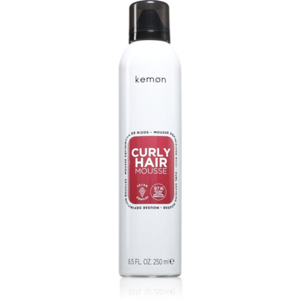 Kemon Curly Hair Mousse – Hair Styling Mousse for Women, Volume, Medium, 250 ml
