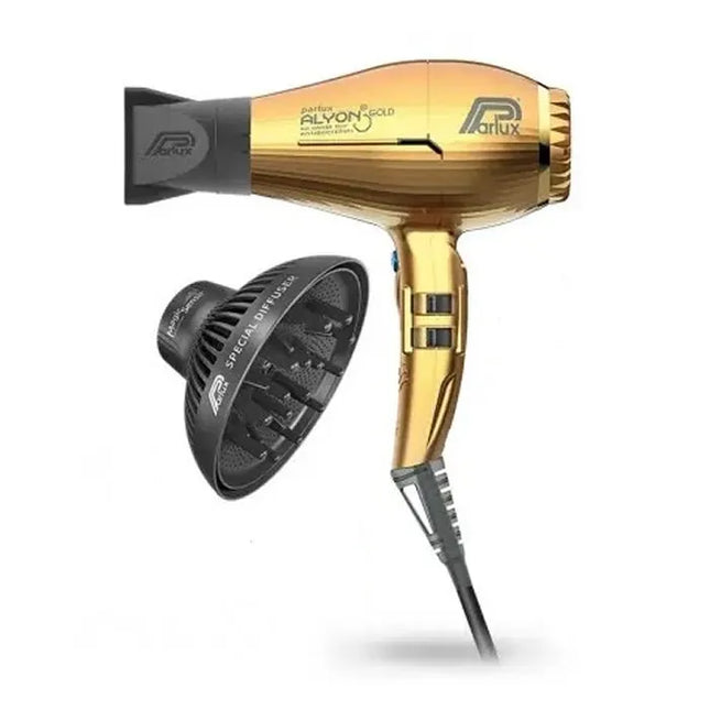 Parlux Hair Dryer Alyon Gold + Diffuser Unisex