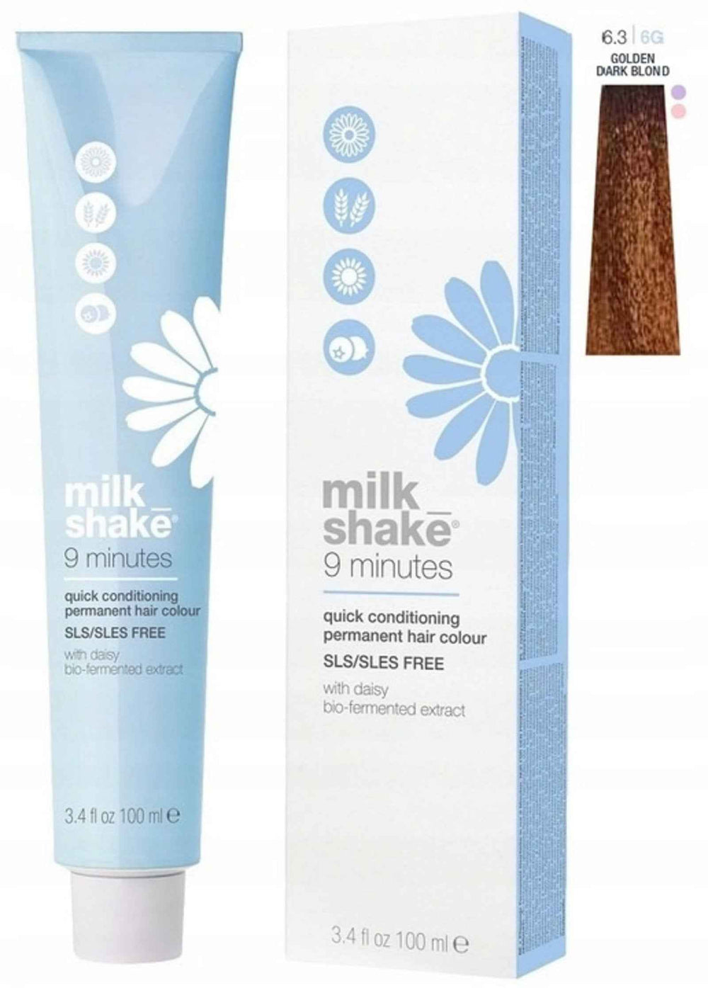 Milk Shake 9 Minutes – Permanent Hair Dye for Women, 6.35 Dark Blonde, 100 ml