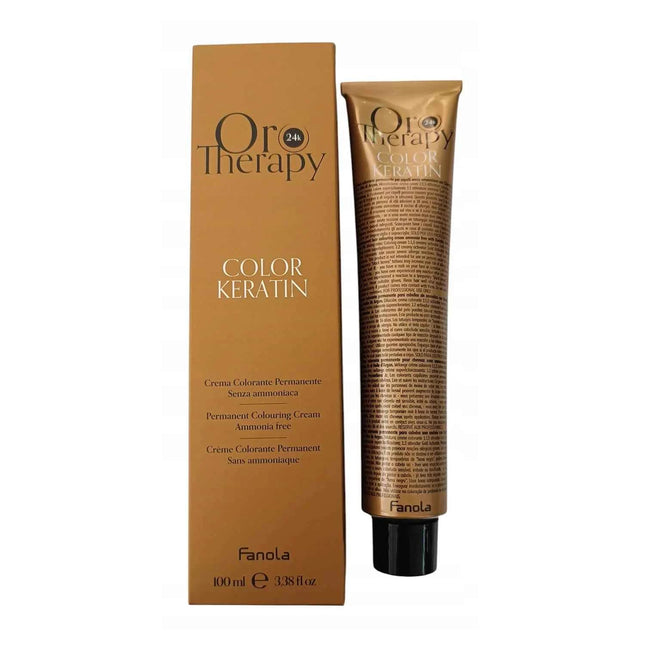 Fanola Oro Therapy Color Keratin Crema Colorante 6,31 Dark Blonde Sand Unisex, 100 ml