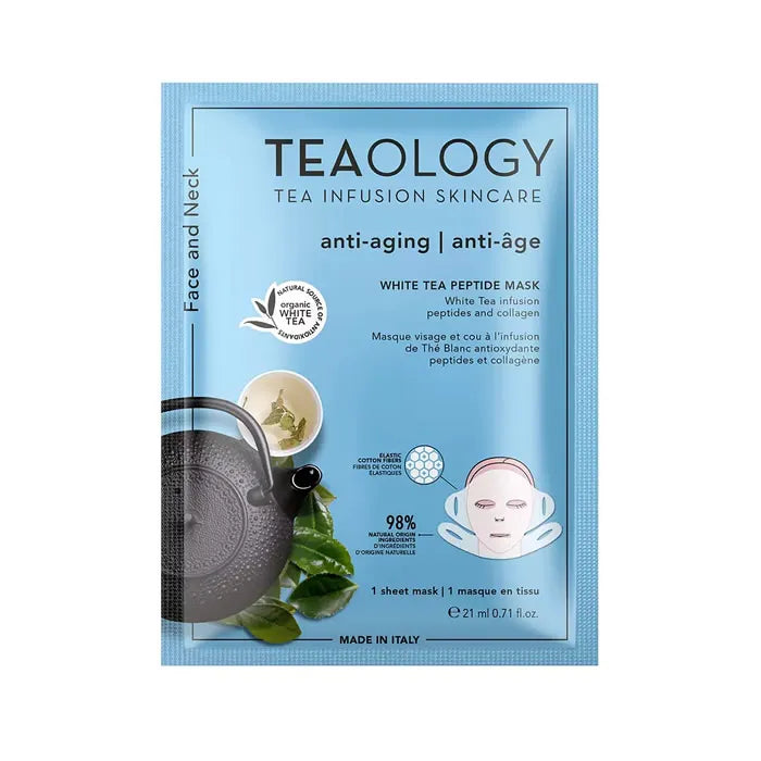 Teaology Smoothing Anti-Ageing Face & Neck Mask With White Tea, 21 ml