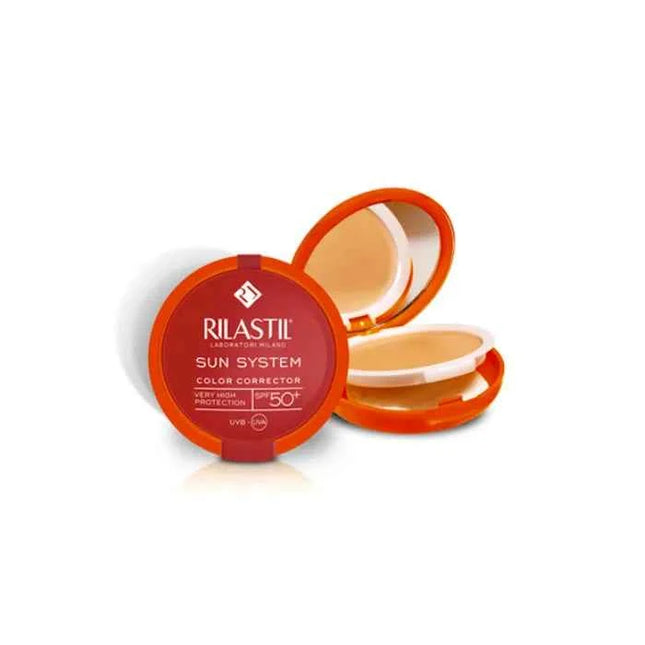 Rilastil Sun System Uniform Compact – Cream Spf50+ Shade 02 Dore Unisex, 10 g