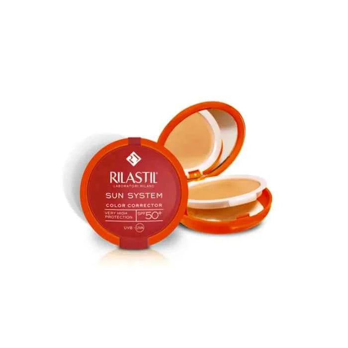 Rilastil Sun System Uniform Compact – Cream Spf50+ Shade 02 Dore Unisex, 10 g