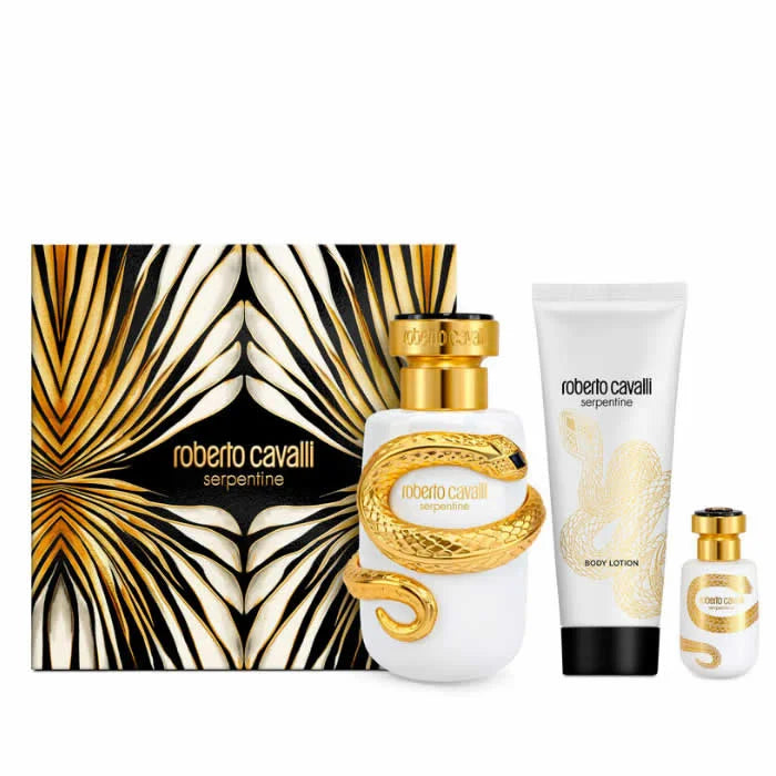 Roberto Cavalli Serpentine – Eau de Parfum for Women Spray 100 ml, Set 3 Pieces