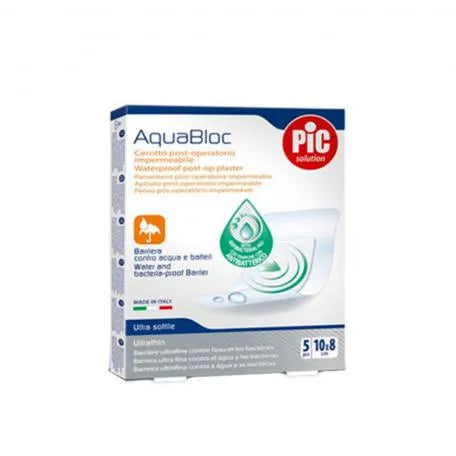 PIC Aquabloc Post Op Antibacterial Sterile Dressing 10 X 8 Cm 5