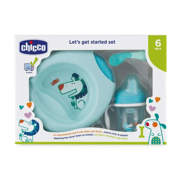Chicco Let's Get Started 6m+ Blue Unisex, Set 3 Pieces