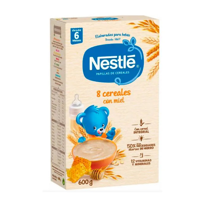 Nestle Nestlé Papilla 8 Cereals With Honey and Bífidus, 600 g
