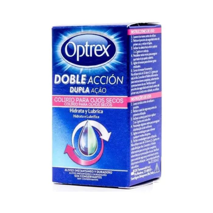 Optrex Doble Acción Dry Eyes Eyedrops, 10 ml