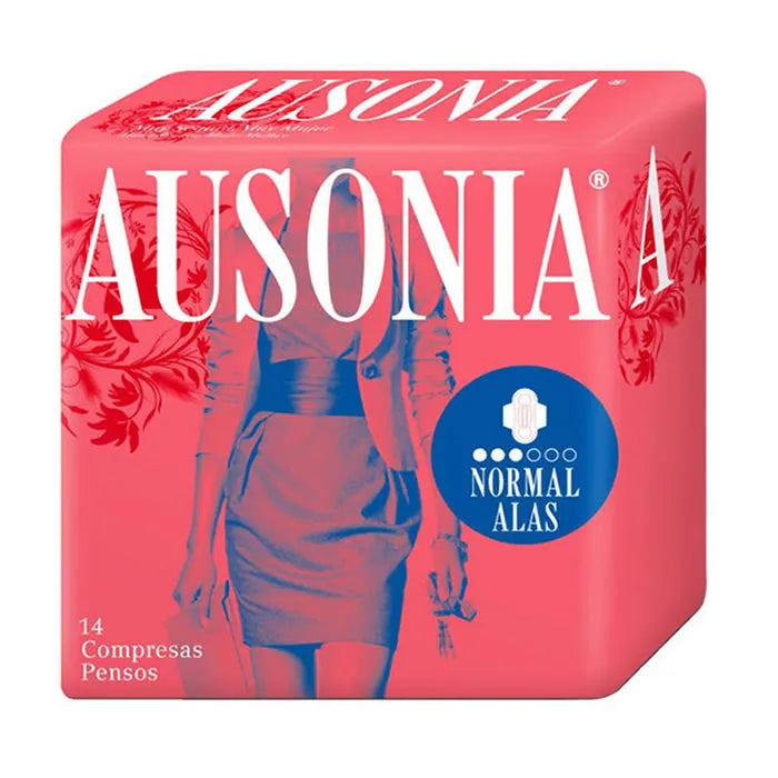 Ausonia Normal With Wings Sanitary Towels, 14 Units