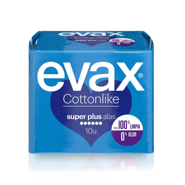 EVAX Cottonlike Súper Plus With Wings, 10 Units