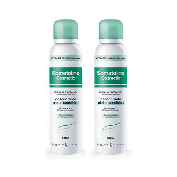 Somatoline Cosmetic Pack Sensitive Skin – Deodorants Spray Unisex, 2X150 ml
