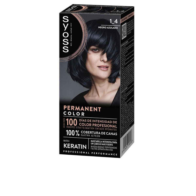 Syoss Permanent Color 1,4-Negro Azulado 1 U Unisex