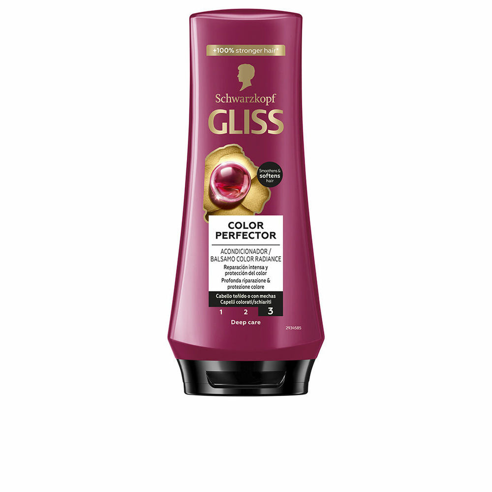 Schwarzkopf Gliss Colour Perfector Acondicionador Unisex, 200 ml