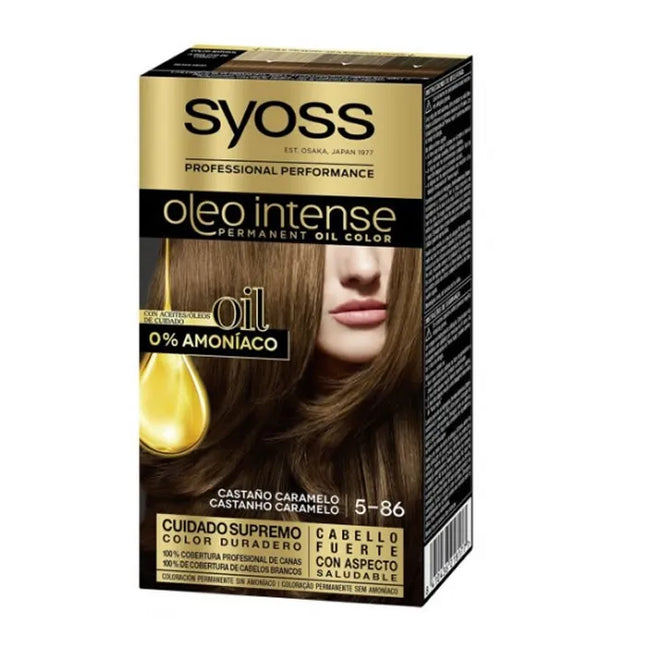 Syoss Oleo Intense Permanent Hair Color 5-86 Caramel Brown Unisex
