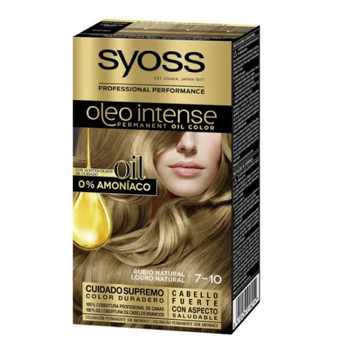 Syoss Oleo Intense Permanent Hair Color 7-10 Natural Blonde Unisex