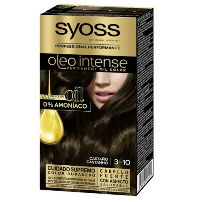 Syoss Oleo Intense Permanent Hair Color 3-10 Brown Unisex