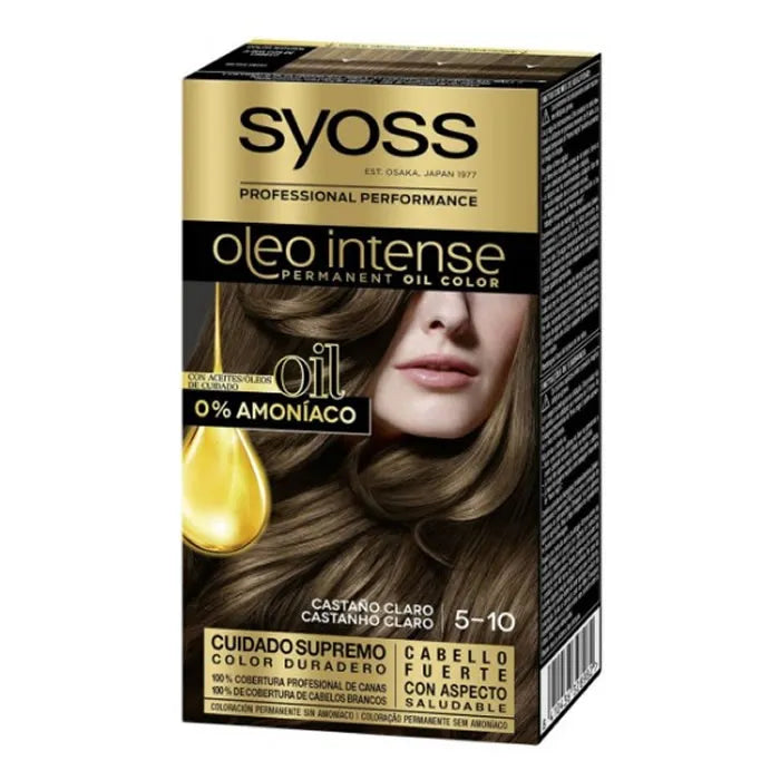 Syoss Oleo Intense Permanent Hair Color 5-10 Light Brown Unisex
